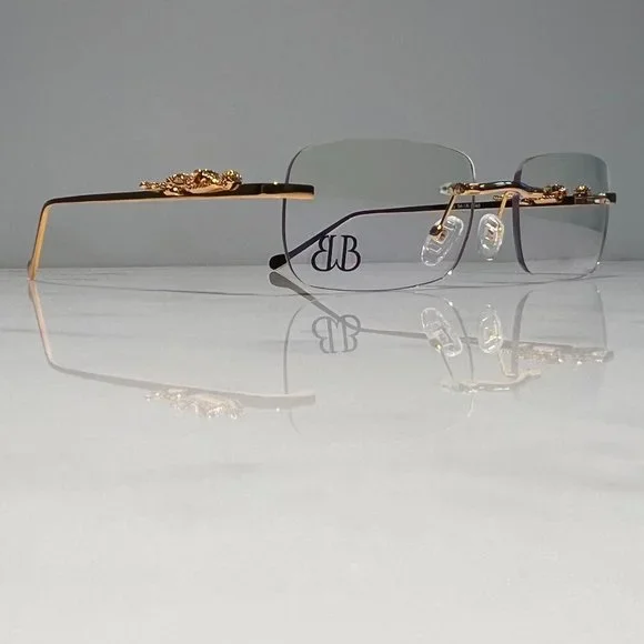 Bonano Glasses Sunglasses Eyeglasses Frames Bonano Calabria Gold Glasses Eyeglasses Sunglasses Designer  main image 4